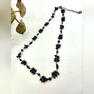 "5/$25" Adjustable Black Beaded Witchy Victorian Necklace